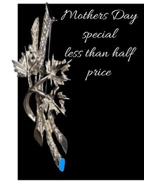 SPECIAL PRICING Vintage Signed Marcel Boucher Silver Leaf Branch Brooch